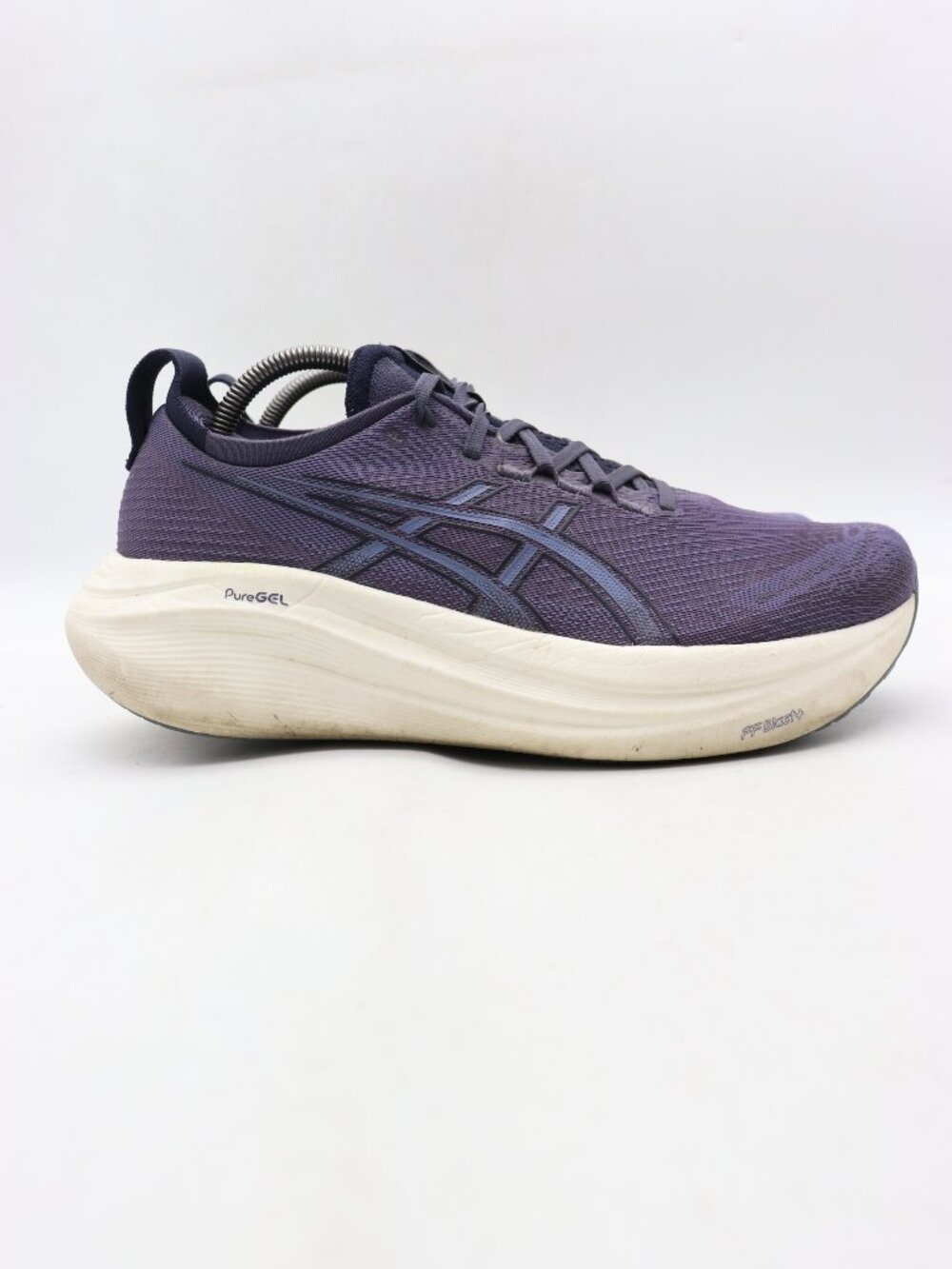 Asics Gel-Nimbus 27 Men Size 9.5 Purple Running Athletic Sneaker Indigo Fog Blue